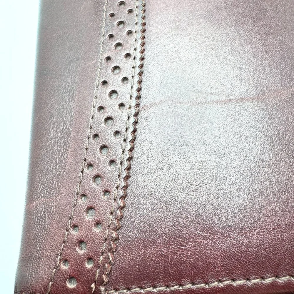 Franklin Covey Full Grain Aniline Leather Classic Sz Planner Zip 7 Ring Binder